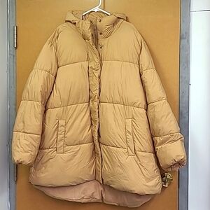 Old Navy Tan Water Resistant Winter Puffer Jacket